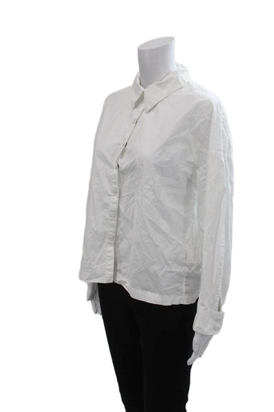 Ba&Sh Womens Cotton Collared Long Sleeve Snap Closure Blouse White Size XS