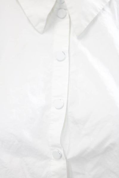Ba&Sh Womens Cotton Collared Long Sleeve Snap Closure Blouse White Size XS