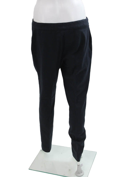 Akris Punto Womens Zipper Fly Mid Rise Pleated Knit Trouser Pants Blue Size 10