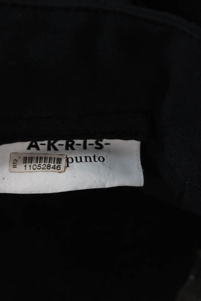 Akris Punto Womens Zipper Fly Mid Rise Pleated Knit Trouser Pants Blue Size 10
