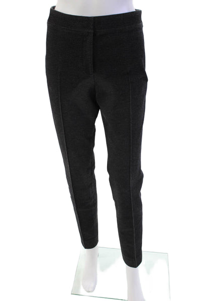 Akris Punto Womens Zipper Fly Mid Rise Pleated Straight Knit Pants Gray Size 8