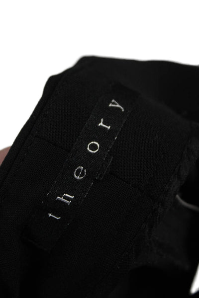 Theory Womens Four Pocket Low-Rise Straight Leg Pants Trousers Black Size 8