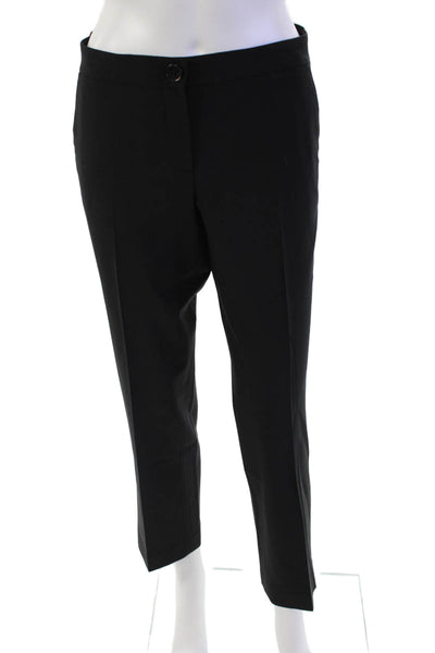 Theory Womens Wool Four Pocket Low-Rise Straight Leg Pants Trousers Black Size 8