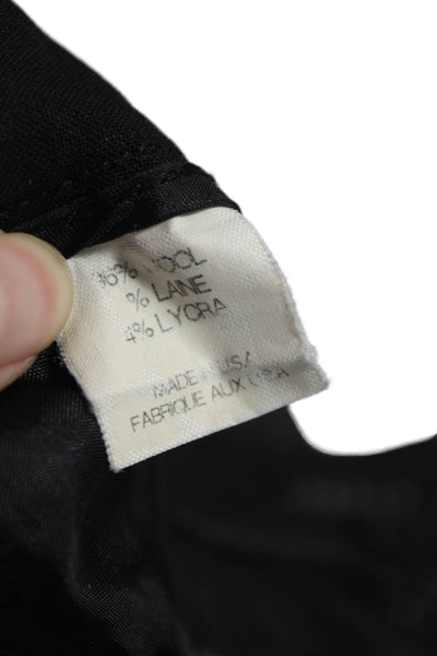 Theory Womens Wool Four Pocket Low-Rise Straight Leg Pants Trousers Black Size 8