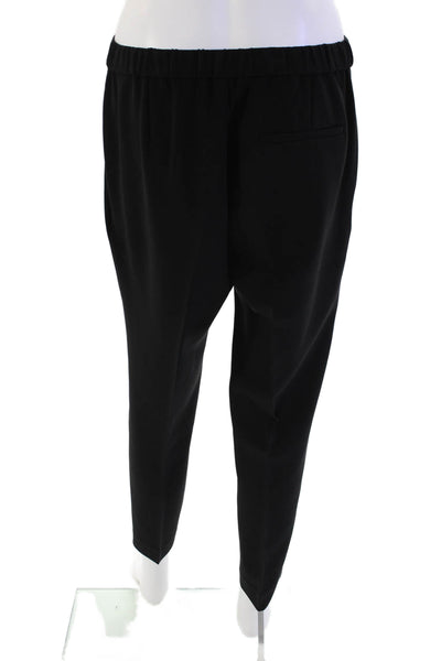 Theory Womens Three Pocket Elastic Waist Tapered Pants Trousers Black Size 8