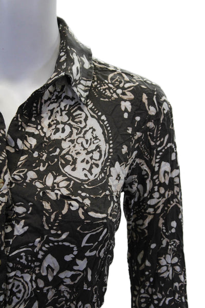 Pilcro and the Letterpress Anthropologie Womens Blouse Brown Size Extra Extra Sm