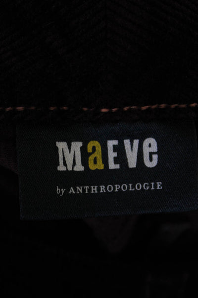 Maeve Anthropologie Womens Corduroy Pencil Skirt Purple Size Extra Extra Small