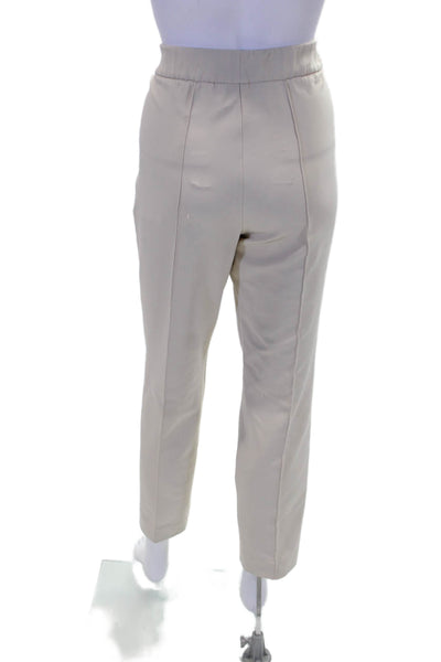 Lafayette 148 New York Womens Side Zip Pleated Trouser Pants Beige Size 10