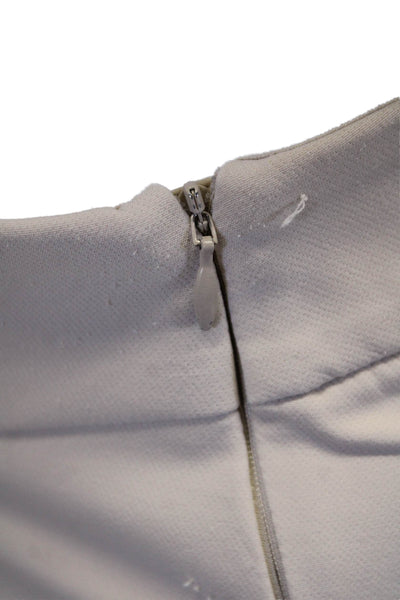 Lafayette 148 New York Womens Side Zip Pleated Trouser Pants Beige Size 10