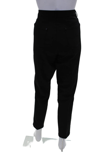 Lafayette 148 New York Womens Zipper Fly Mid Rise Pleated Pants Black Size 10