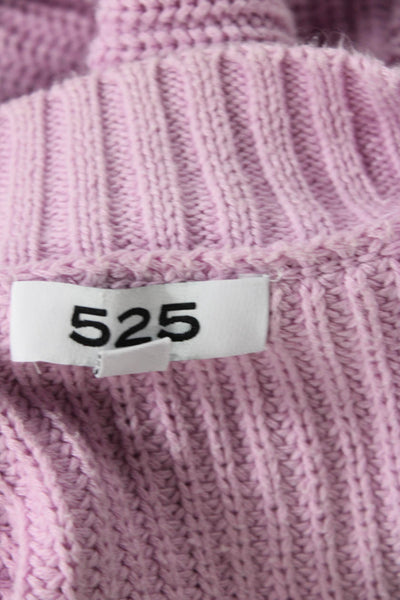 525 Womens Cotton Long Sleeve Pullover Crew Neck Sweater Purple Size L