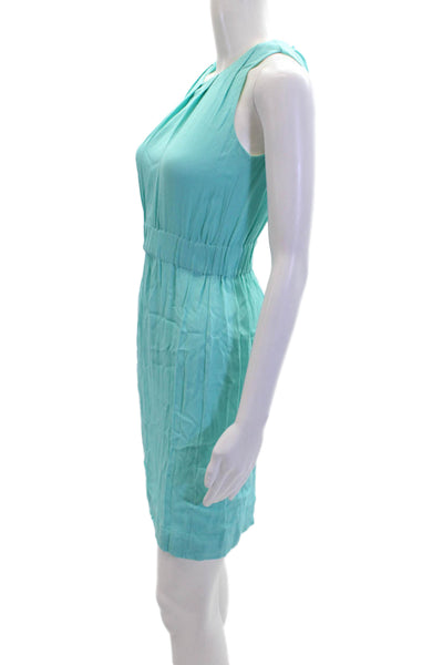 Kate Spade Womens Sleeveless Elastic Waist Pullover Midi Dress Blue Size 00