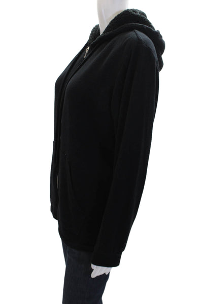 Velvet by Graham & Spencer Womens Long Sleeve Hoodie Sweatshirt Black Size Small