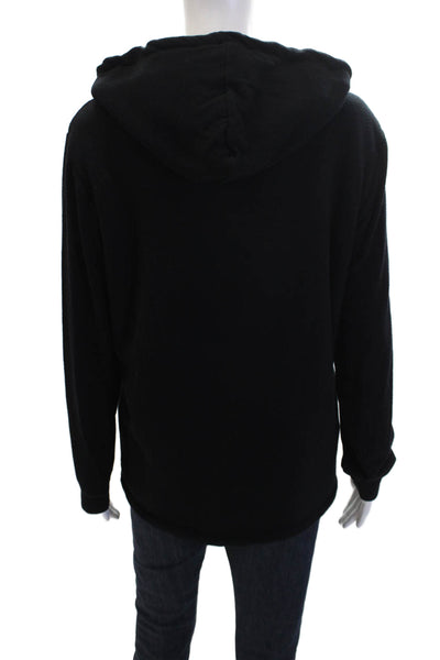 Velvet by Graham & Spencer Womens Long Sleeve Hoodie Sweatshirt Black Size Small