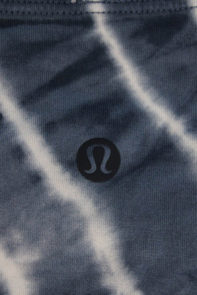 Lululemon Womens Tie-Dye Long Sleeve Round Neck Basic T-Shirt Blue Size 4