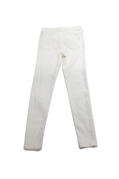 Rag & Bone Jean Womens Cotton Blend Denim Low-Rise Skinny Jeans White Size 26