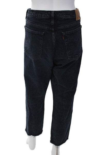 Levis Womens High Rise Button Up Slim Leg Wedgie Jeans Blue Cotton Size 31