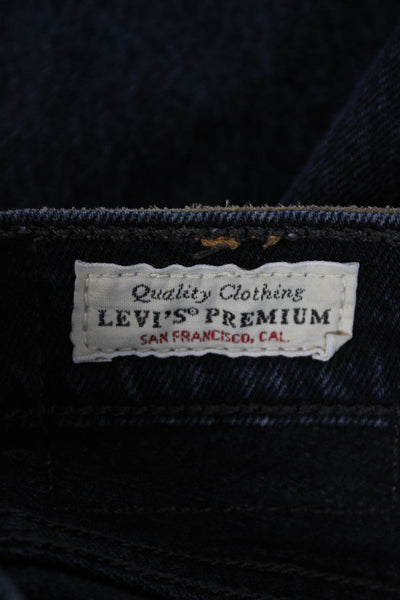 Levis Womens High Rise Button Up Slim Leg Wedgie Jeans Blue Cotton Size 31