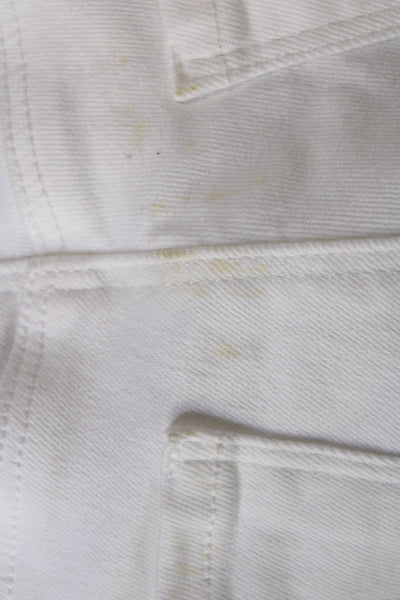 L Agence Womens Zipper Fly High Rise Selma Boot Cut Jeans White Denim Size 25