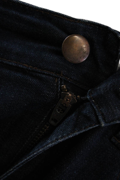 Eileen Fisher Womens Cotton Zip Mid-Rise Dark Wash Denim Jeans Blue Size 10