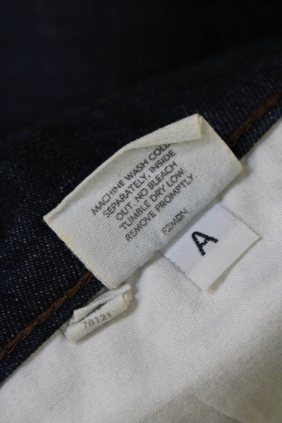 Eileen Fisher Womens Cotton Zip Mid-Rise Dark Wash Denim Jeans Blue Size 10