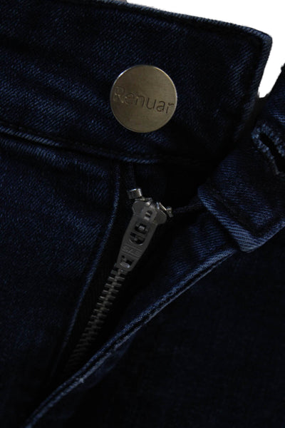 Renuar Womens Jeweled High Rise Indigo Wash Jeans Blue Cotton Size 10
