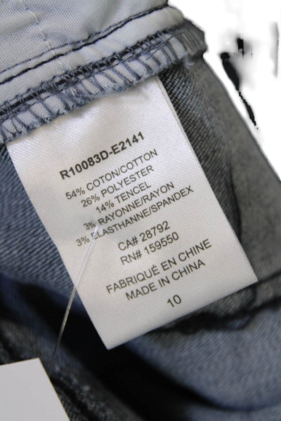 Renuar Womens Jeweled High Rise Indigo Wash Jeans Blue Cotton Size 10