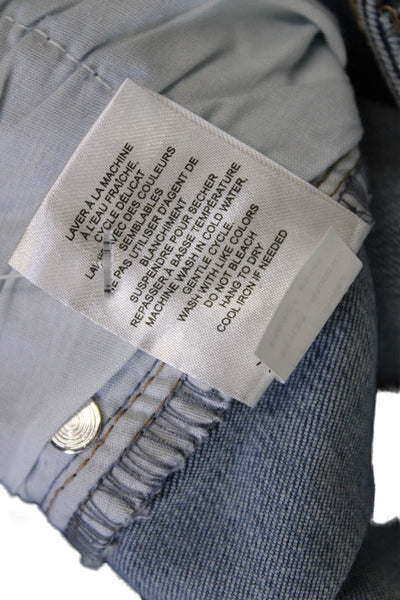 Renuar Womens Jeweled High Rise Light Wash Skinny Leg Jeans Blue Cotton Size 10