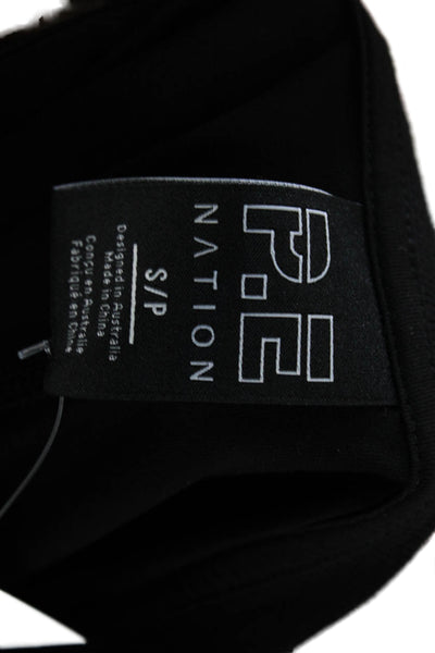 PE Nation Womens Cotton Padded Shoulder Sleeveless Tank Top Black Size S