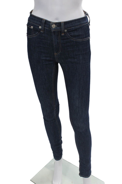 Rag & Bone Jean Womens High Rise Dark Wash Skinny Jeans Blue Size 24