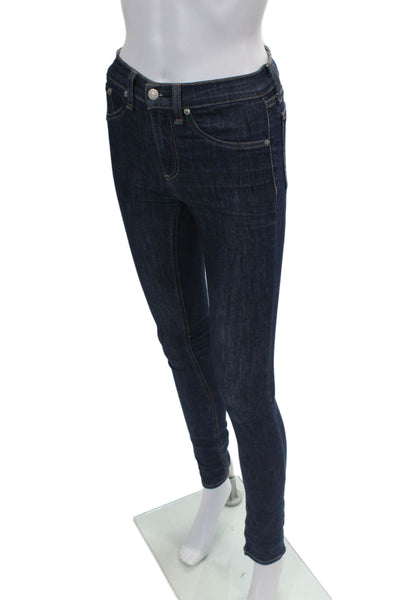 Rag & Bone Jean Womens High Rise Dark Wash Skinny Jeans Blue Size 24