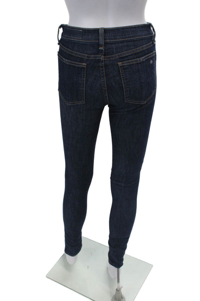 Rag & Bone Jean Womens High Rise Dark Wash Skinny Jeans Blue Size 24