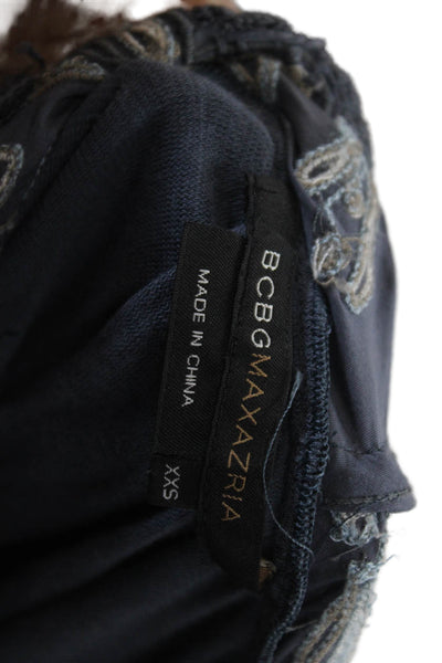 BCBGMAXAZRIA Womens Embroidered Shift Dress Shift Dress XXS