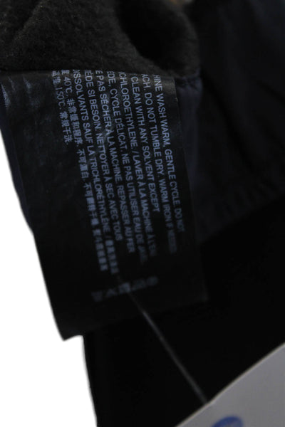 Theory Mens Drawstring Waist Rev Sweatpants Black Navy Blue Cotton Size Large