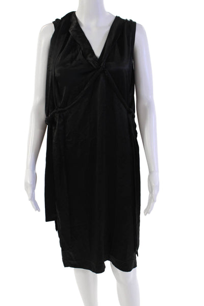 Stella McCartney Womens Sleeveless V-neck Lined Short Dress Black Size M