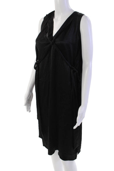 Stella McCartney Womens Sleeveless V-neck Lined Short Dress Black Size M