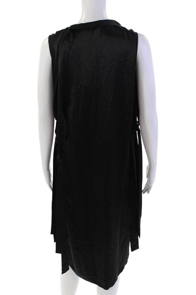 Stella McCartney Womens Sleeveless V-neck Lined Short Dress Black Size M
