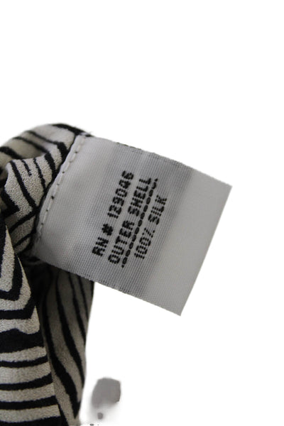 What Goes Around Comes Around Womens Long Sleeve Animal Print Blouse White Size