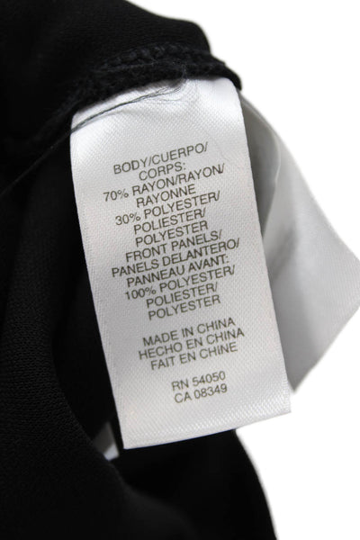 Rachel Rachel Roy Womens Draped Detail Body Con Ruched Dress Black Size Large