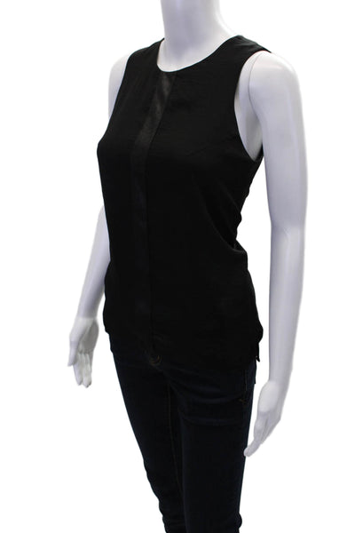 SW3 Bespoke Womens Crew Neck Sleeveless Tank Top Black Size Extra Small