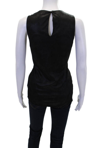 SW3 Bespoke Womens Crew Neck Sleeveless Tank Top Black Size Extra Small