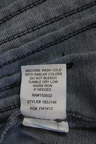 Peace of Cloth Womens Denim Stitch Band Collar Indigo Jacket Blue Size M