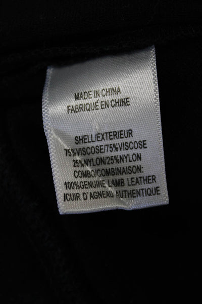 Haute Hippie Womens Leather Leg Design Skinny Leggings Black Size XS