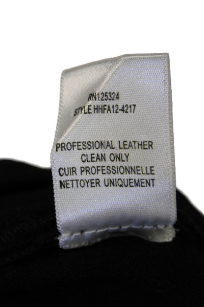 Haute Hippie Womens Leather Leg Design Skinny Leggings Black Size XS