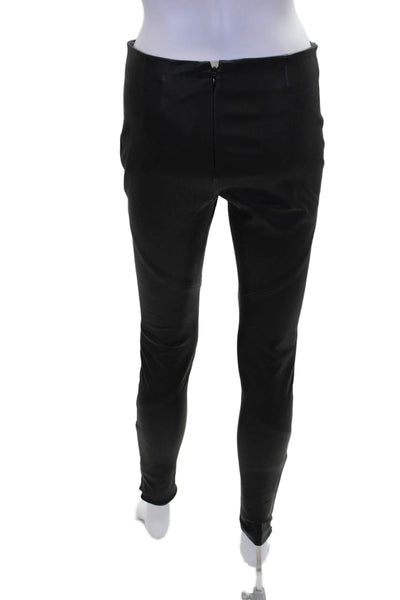 Rag & Bone Womens Textured Zip Lined Skinny Leg Sleek Pants Black Size 2