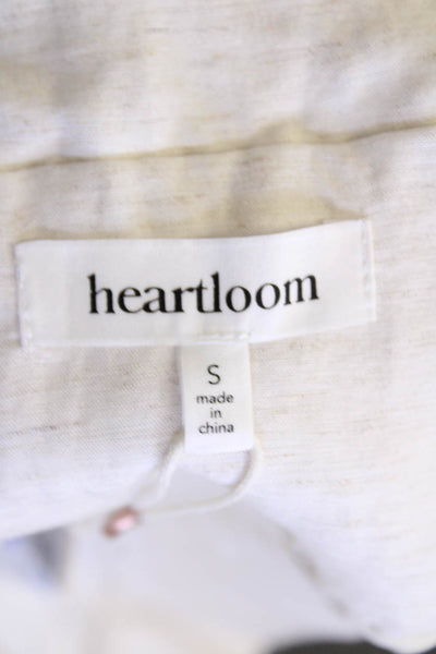 Heartloom Womens Three Button Notched Lapel Otto Vest Top White Size Small