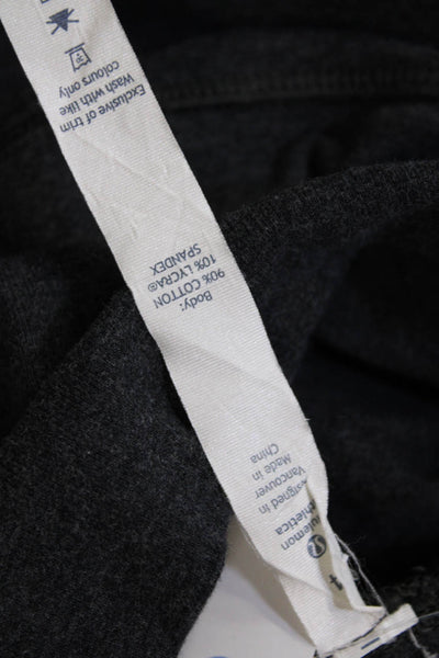 Lululemon Womens Cropped Solid High Rise Athletic Leggings Gray Size 4