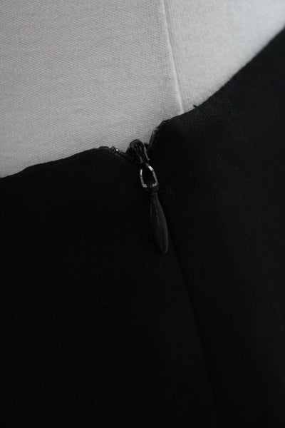 Jenni Kayne Womens Solid Lined Mini Faux Wrap Skirt Black Size S