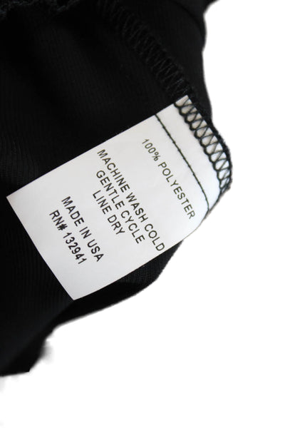 Amanda Uprichard Womens Sleeveless Halter Neck Elastic Hem Blouse Black Size S