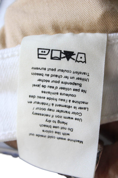 Rag & Bone Womens Cotton Blend Straight Leg Skinny Jeans White Size 25